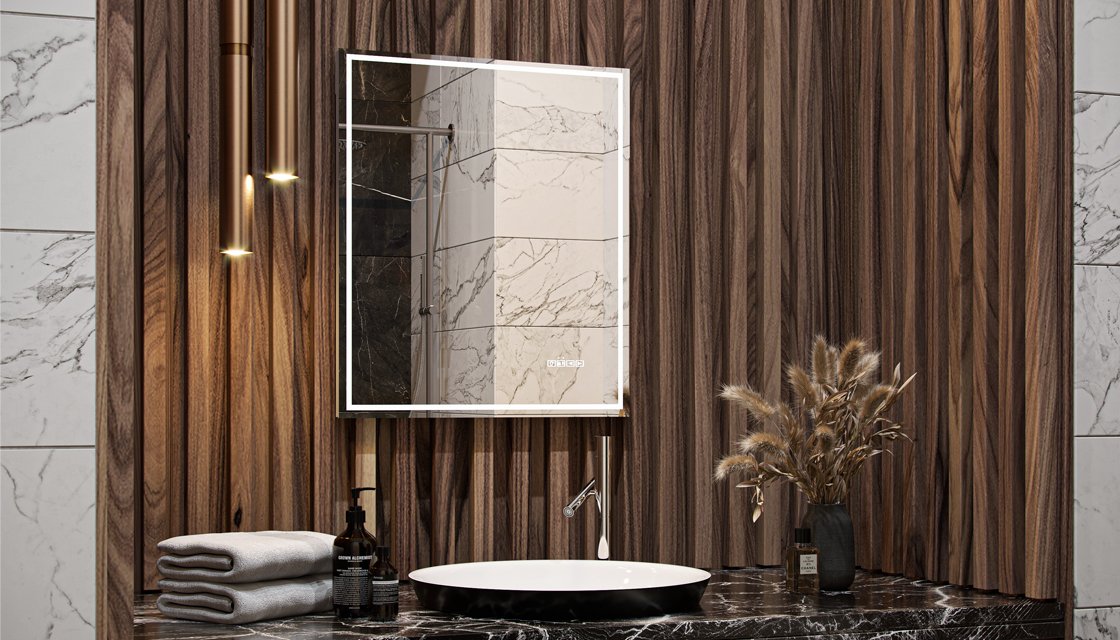 Приобрести зеркало velvex klaufs media 60 см c антизапотеванием, bluetooth, подсветка, сенсорное управление, zkkla.me.60.al