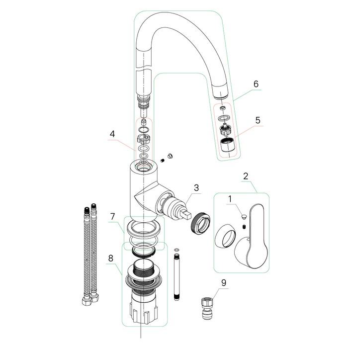 Приобрести iddis смеситель для кухни cuba 339,5мм, сатин cubbnfji05
