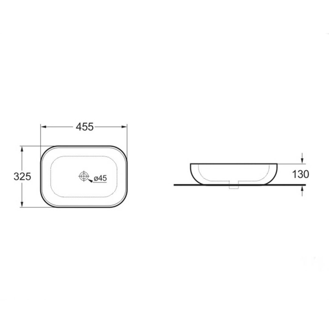 Приобрести vincea раковина накладная 45х32 см, черная матовая vbs-102mb