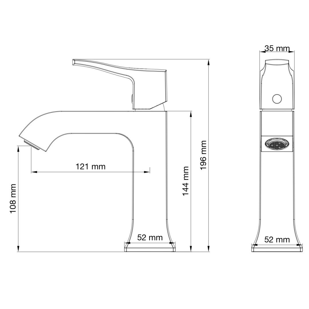 Приобрести смеситель для раковины wonzon & woghand flex, черный матовый (ww-88018072-mb)