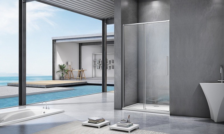 Приобрести bas душевая дверь idea 1100х1950 мм, хром wtw-110-c-ch