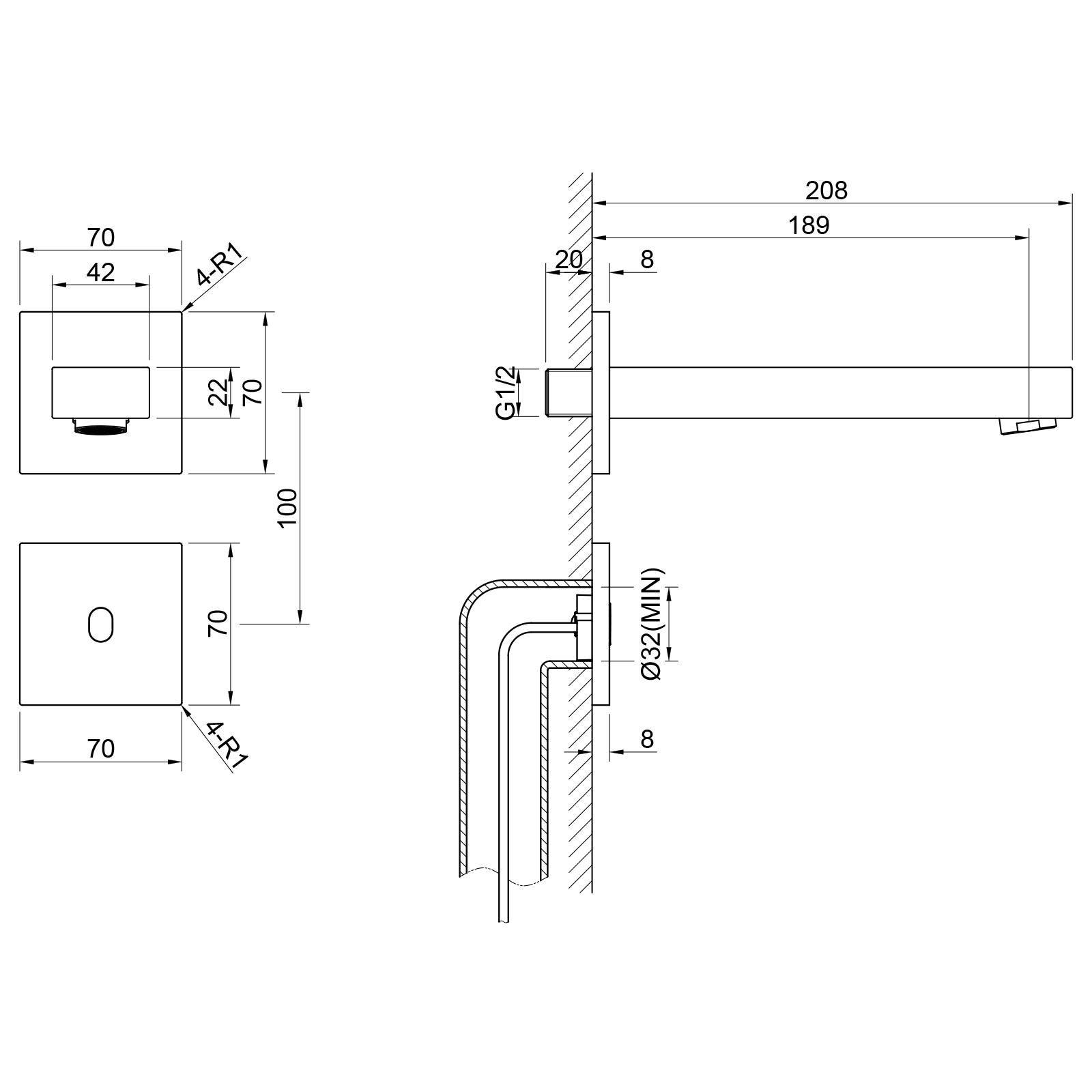 Приобрести смеситель для раковины встроенный, сенсорный timo selene 2073/03sm черный