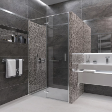 Veconi Душевая дверь Vianno VN-73, 120x195 см, хром, прозрачное VN73-120-01-C4