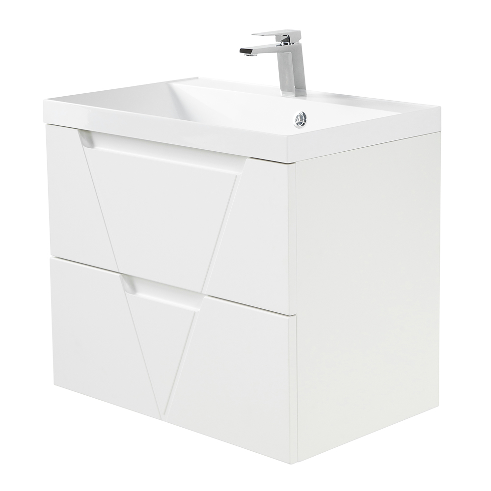Приобрести belbagno тумба с раковиной vittoria 80 см, подвесная bianco opaco, белая раковина