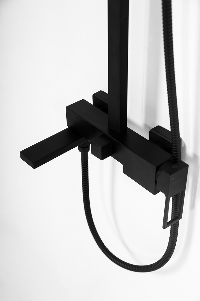 Приобрести belbagno душевая стойка luce, черный luc-vscm-nero