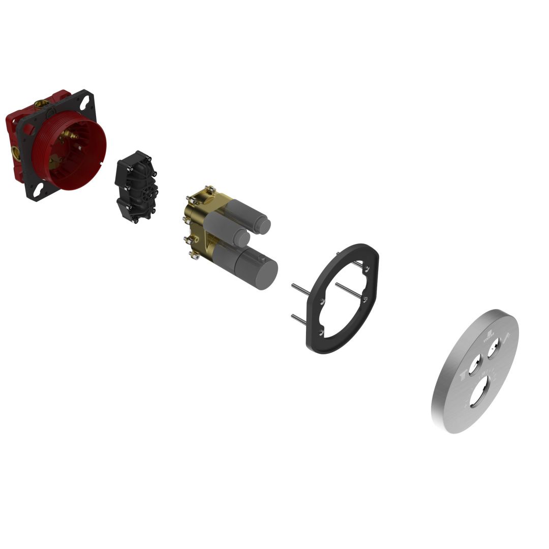 Приобрести vincea встраиваемый смеситель для душа inspire, термостат , оружейная сталь vscv-321t-mgm