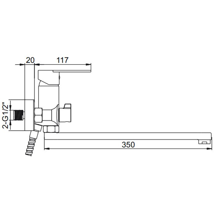 Приобрести gerhans смеситель для ванны к22, хром k13122