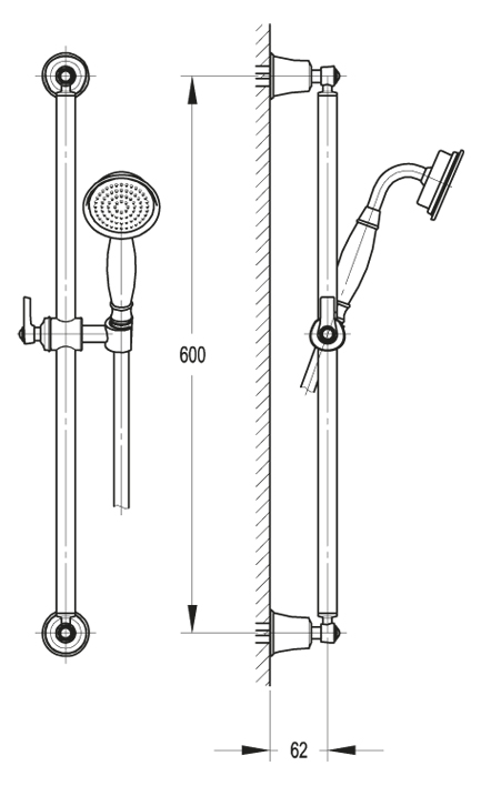 Приобрести cezares душевой гарнитур liberty-f-sd-01