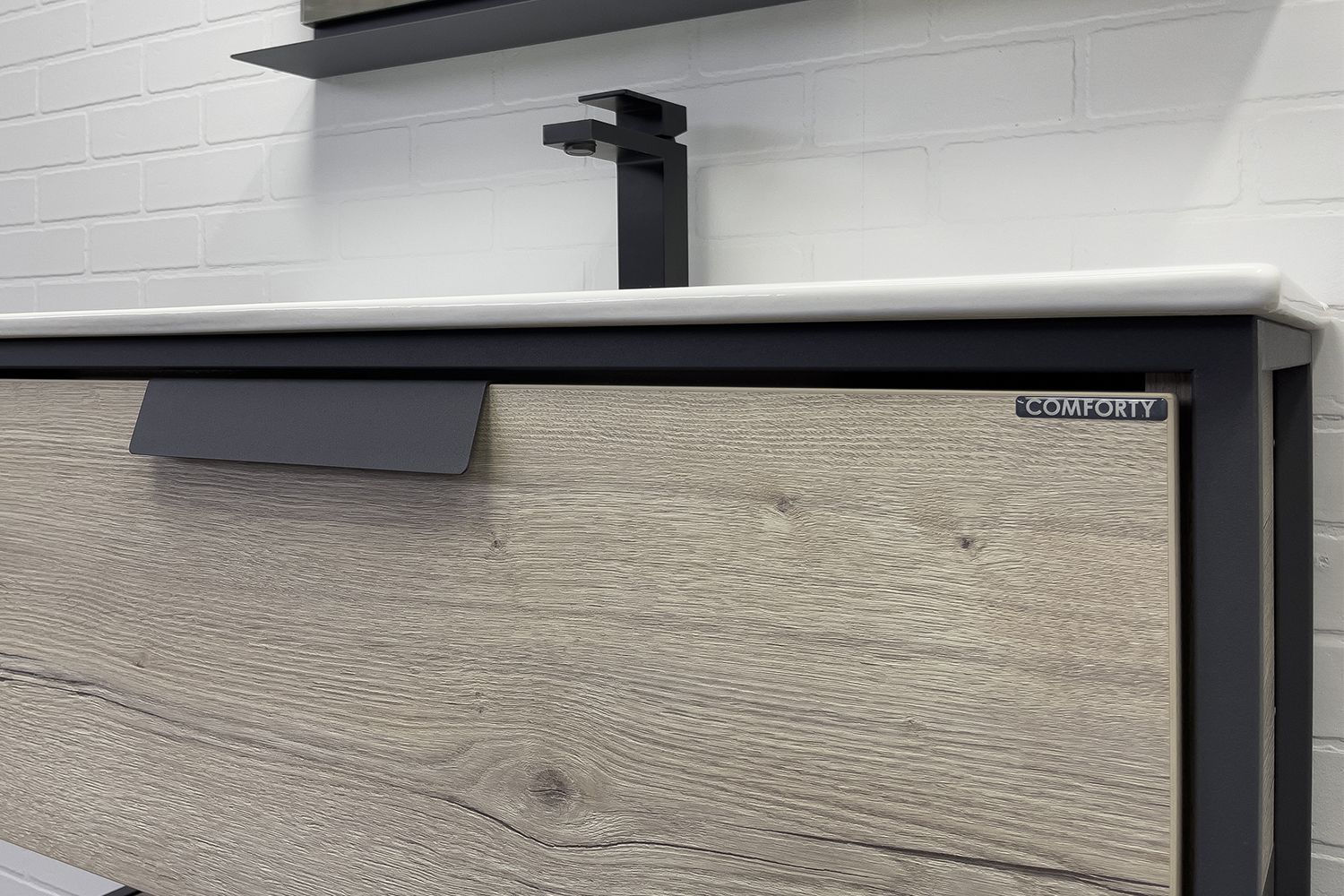 Приобрести сomforty тумба с раковиной бонн 90 графит/дуб дымчатый