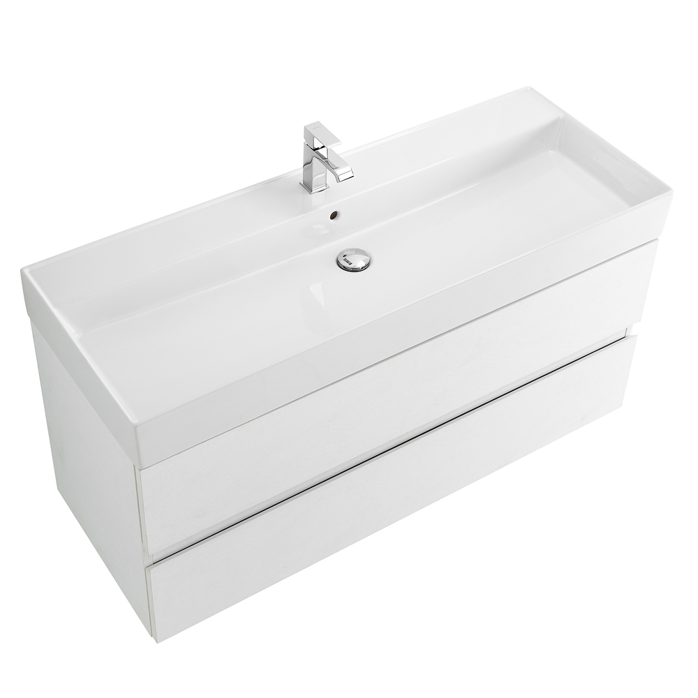 Приобрести cezares тумба подвесная с раковиной molveno 46 120 см bianco ghiaccio, белая molveno 46-120-2c-so-bg