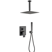 Grocenberg Встраиваемая душевая система, черная матовая GB5089BL-4