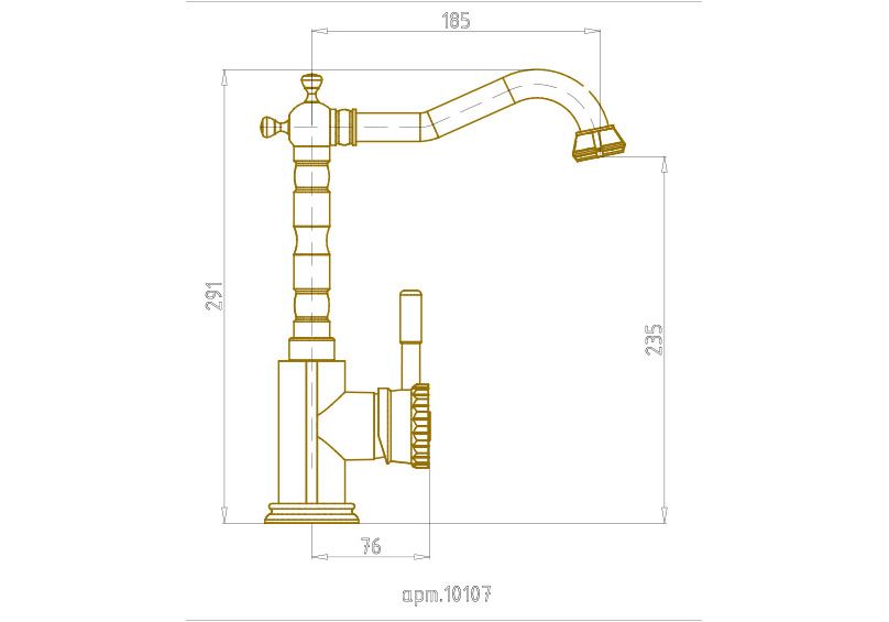 Приобрести смеситель для кухни bronze de luxe windsor 10107, бронза