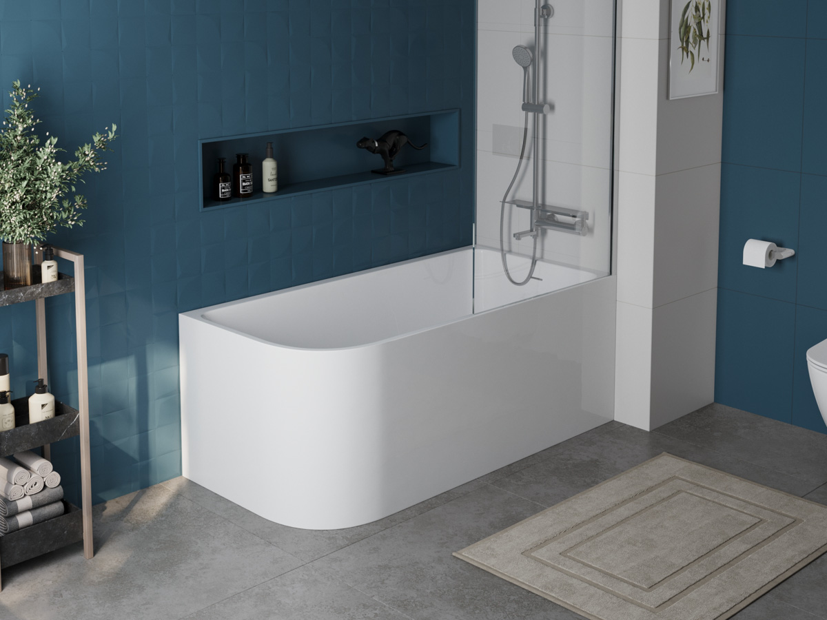 Приобрести belbagno акриловая ванна 170х73 см, угловая, белая bb712-1700-730-r