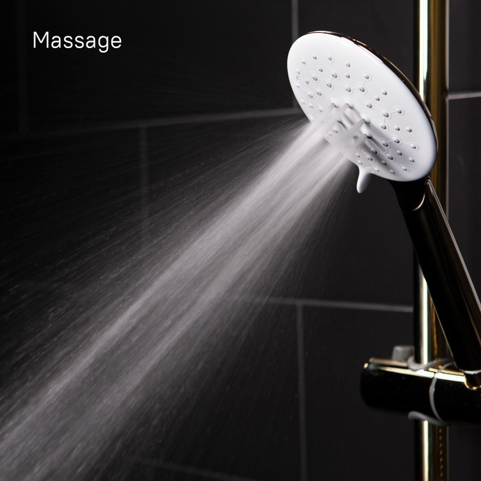 Приобрести iddis душевая система cloud, круглая d-218мм, белый\золото clowg00i06