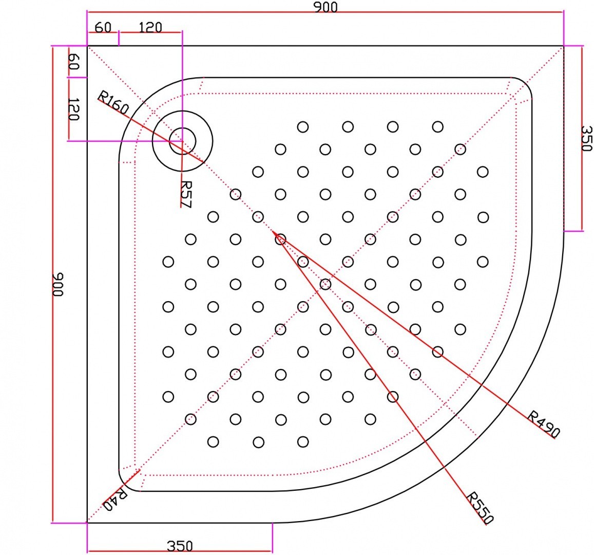 Приобрести cezares поддон акриловый tray 90х90см tray-a-r-90-550-15-w-w0