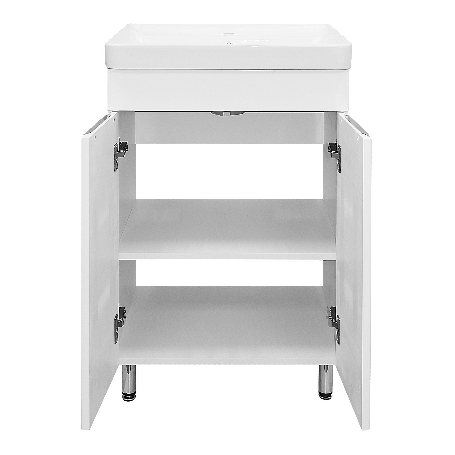 Приобрести loranto тумба напольная с раковиной стиль- 50н 51х42,5 см, белый гланцевый (cs00091223)