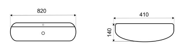 Приобрести раковина-чаша ceramalux 80 см d1347