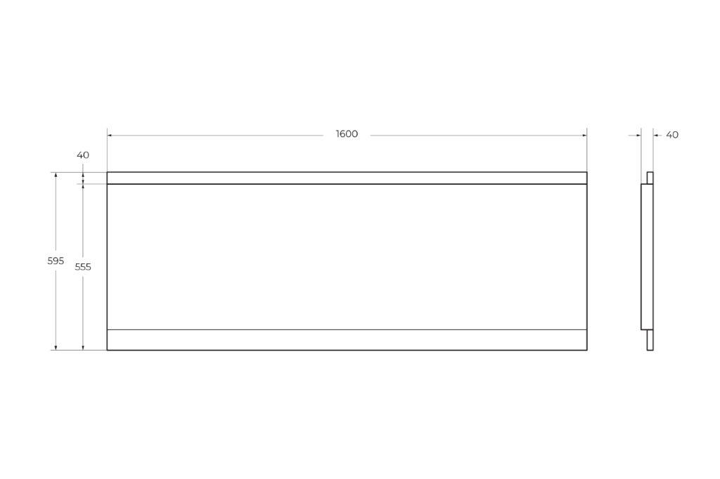 Приобрести cezares фронтальная панель для акриловой ванны 160 см с комплектом крепежа для установки на каркасе emp-160-f-scr-w37