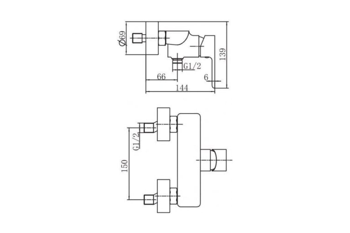Приобрести aquanet смеситель для душа arctic af520-30сw