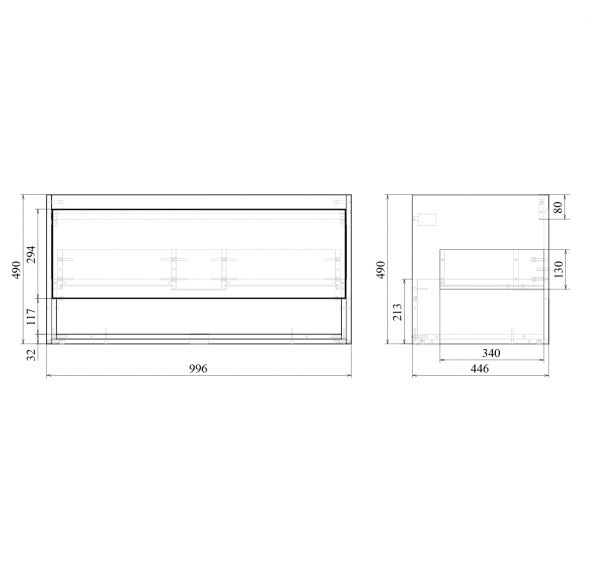 Приобрести mirsant тумба подвесная scandy 100 см с раковиной style 100 ут000080933