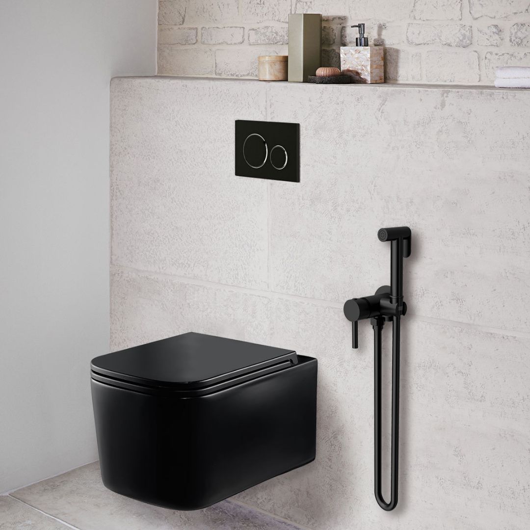 Приобрести vincea смеситель с гигиеническим душем , черный матовый vhfw-101mb