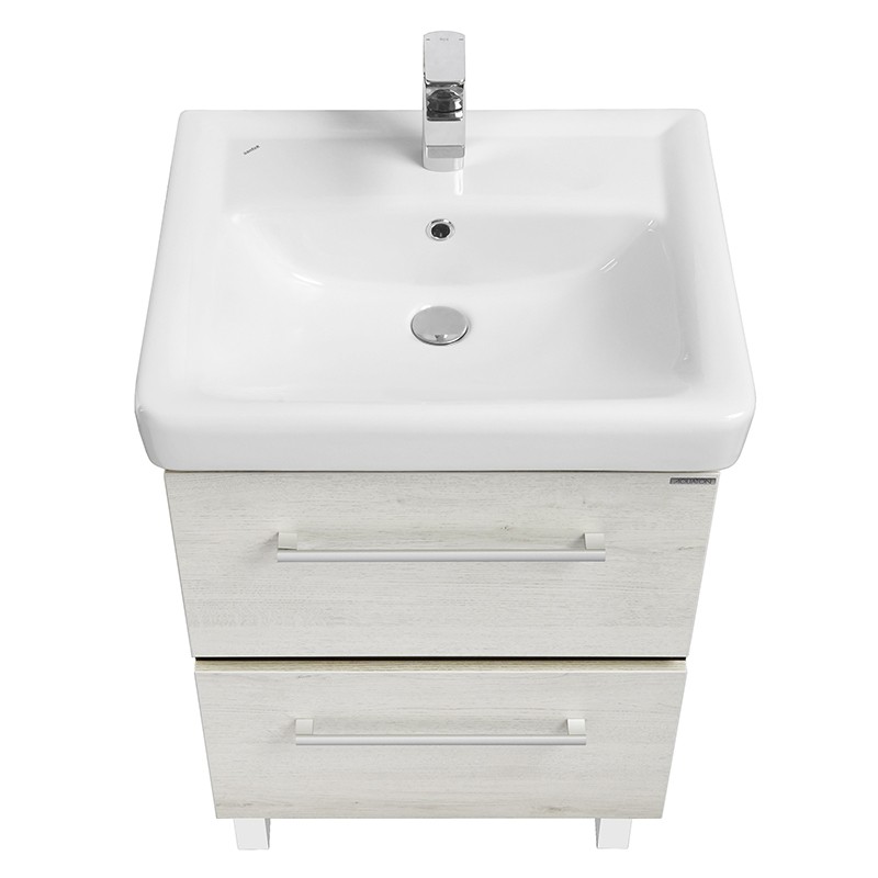 Приобрести тумба под раковину, напольная акватон ронда 55 см, дуб светлый 1a207601rsc20