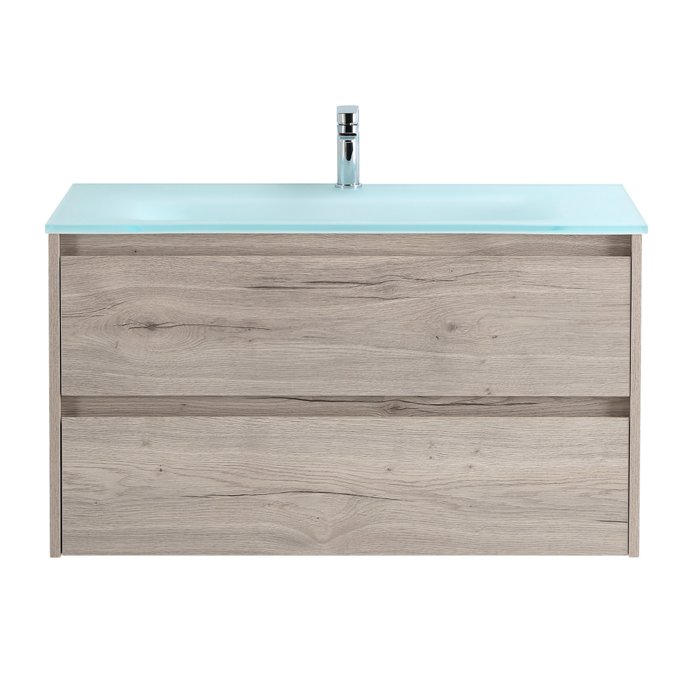 Приобрести belbagno тумба с раковиной kraft 100 см, подвесная rovere galifax bianco, стеклянная раковина