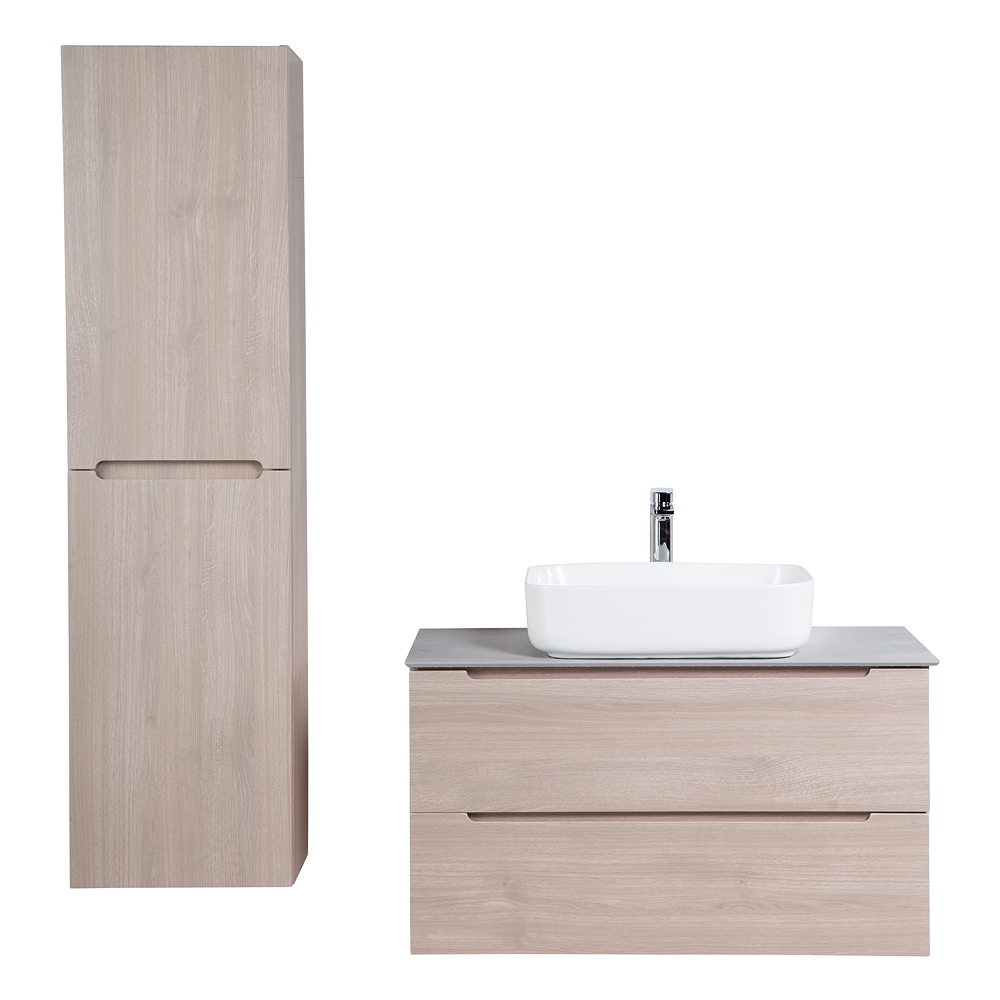 Приобрести belbagno тумба со столешницей etna 100 см, подвесная rovere grigio