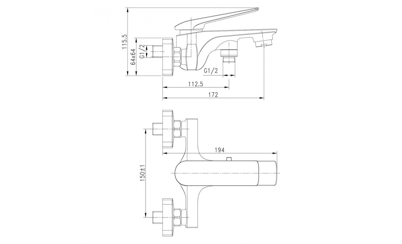 Приобрести lemark смеситель для ванны allegro, белый\хром lm5914cw