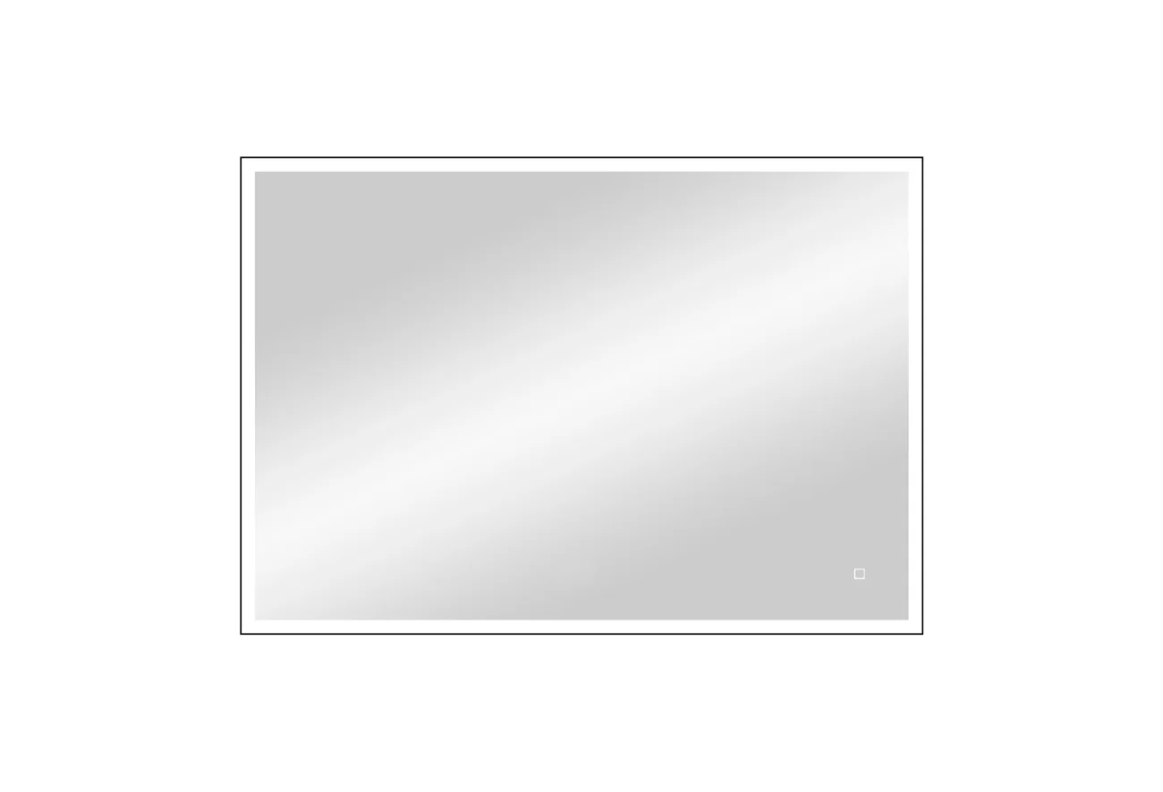 Приобрести continent зеркало с подсветкой solid black 90х70 см, черное