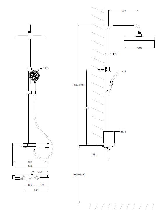 Приобрести vincea душевая стойка inspire, черная матовая vsfs-3i12tmb