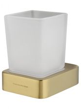 Стакан для зубных щеток с держателем WONZON & WOGHAND LOTTE, Брашированное золото (WW-8321-BG)