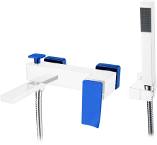 Boheme Смеситель для ванны Q, хром\голубой 143-CRBlue.2