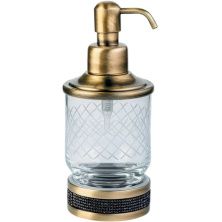Boheme Дозатор жидкого мыла Royale Cristal, бронза\белый 10929-BR-B