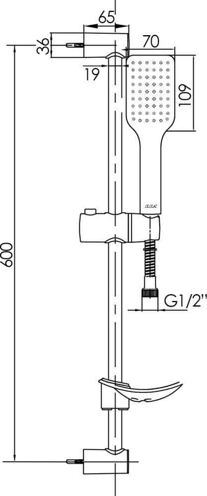 Приобрести e.c.a. душевой гарнитур tiera, 60 см с мыльницей 102146029ex