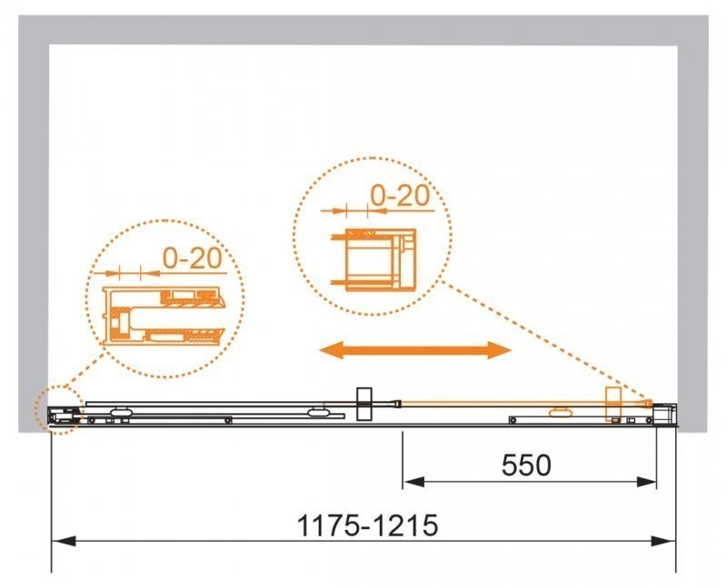 Приобрести cezares дверь душевая premier-soft 120x200см premier-soft-w-bf-1-120-c-cr-iv