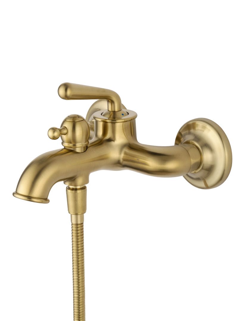 Приобрести смеситель для ванны с душем wonzon & woghand steam, брашированное золото (ww-88639008-bg)