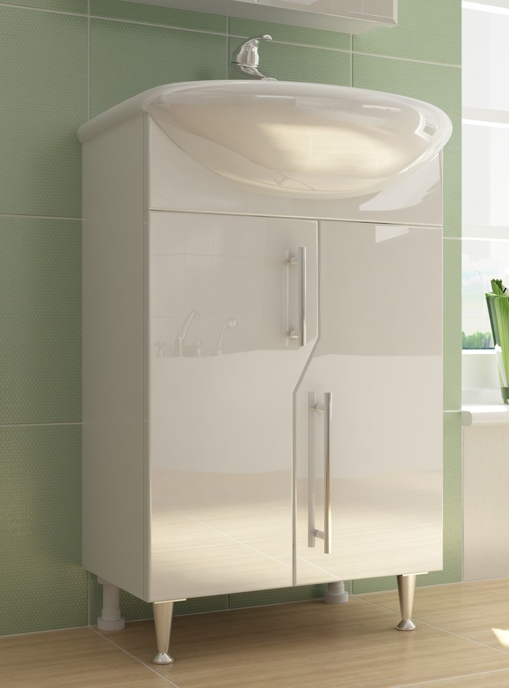 Приобрести vigo тумба с раковиной grand 55см, 2 дверцы, напольная, белая tn.gra.uyu.55.2d