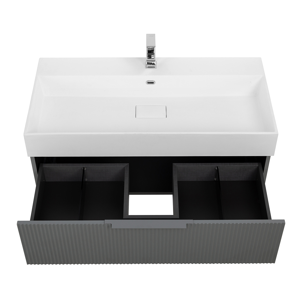 Приобрести cezares тумба подвесная с раковиной premium 90 см plisse grigio nuvola, серая 55424