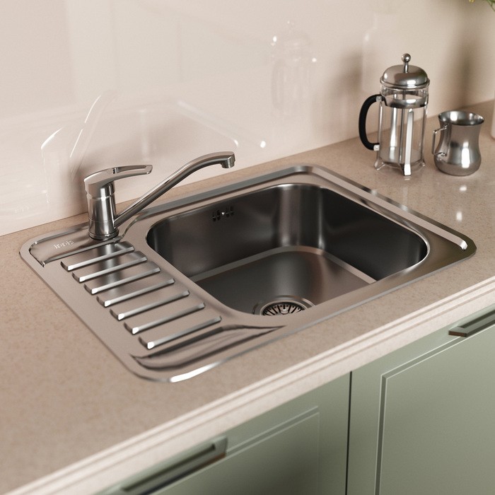 Приобрести iddis смеситель для кухни carlow plus 151 мм, хром crpsb00i05