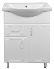 Loranto Тумба напольная с раковиной Коралл-60/1 60х85 см , белая (CS00070575)