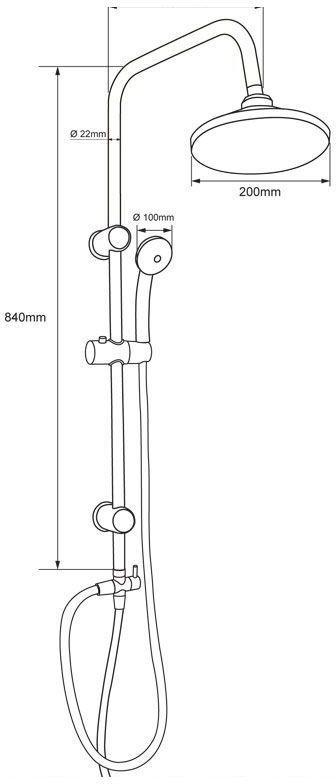 Приобрести aquanet душевая стойка passion r 84 см, хром passion r