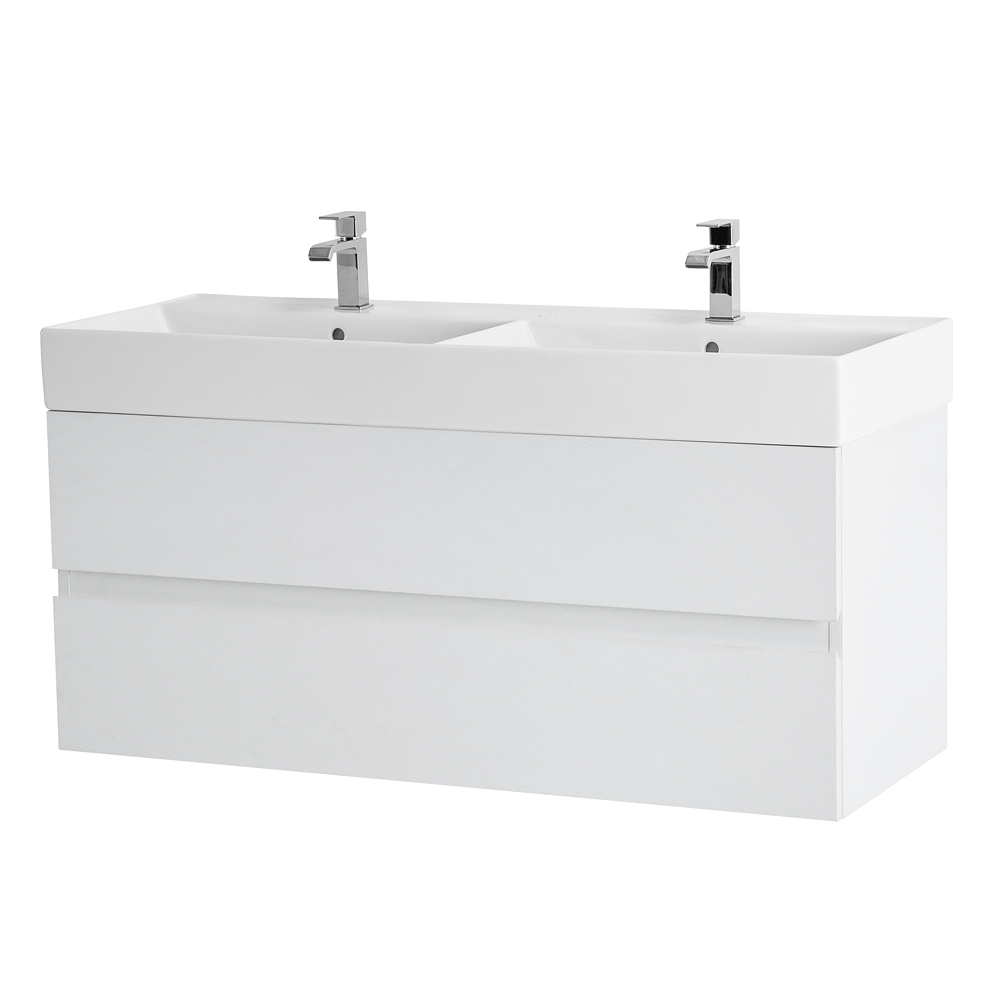 Приобрести cezares тумба подвесная с раковиной molveno 46 120 см bianco ghiaccio, белая molveno 46-120-2c-so-2-bg