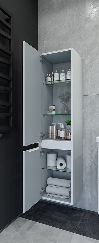 Приобрести caprigo пенал подвесной forte 35 см, левосторонний, белый 36150l-sf027