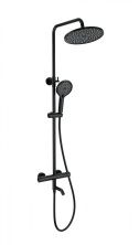 Душевая система с термостатом WONZON & WOGHAND INN 3, Черный матовый (WW-B3065-T1-MB)