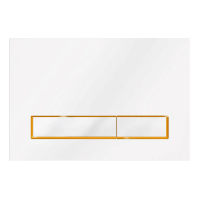 Veconi Кнопка смыва Square Design, белый\золото VFSD003WHG