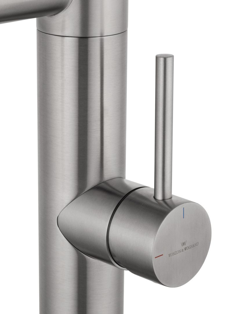 Приобрести смеситель для кухни с гибким изливом и подключением фильтра wonzon & woghand, брашированный никель (ww-88458007-bn)