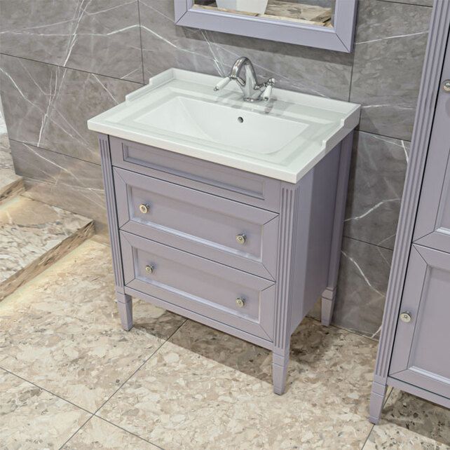 Приобрести caprigo тумба с раковиной albion concept 70 см, фиолетовая