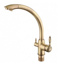 Смеситель для кухни ViEiR Kitchen 350 мм, с подключением к фильтру, бронза V15003D