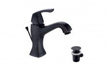 LEMARK Смеситель для раковины Nubira с донным клапаном, черный\бронза LM6206ORB